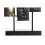 Statua Decorativa DKD Home Decor Nero Dorato Buddha MDF Resina (22,5 x 8 x 30,7 cm) (2 Unità)