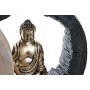 Statua Decorativa DKD Home Decor Nero Dorato Buddha Resina (20,8 x 6 x 18,5 cm) (2 Unità)