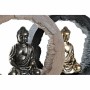 Statua Decorativa DKD Home Decor Nero Dorato Buddha Resina (20,8 x 6 x 18,5 cm) (2 Unità)