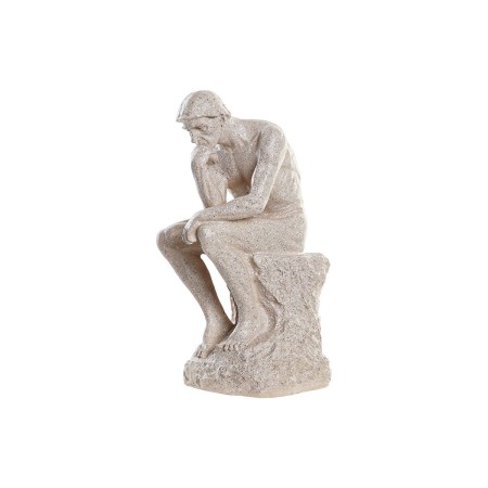 Statua Decorativa DKD Home Decor The Thinker Beige Resina Uomo Moderno (12 x 11 x 25 cm)