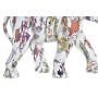 Statua Decorativa DKD Home Decor Elefante Bianco Resina Multicolore (23 x 9 x 17 cm)