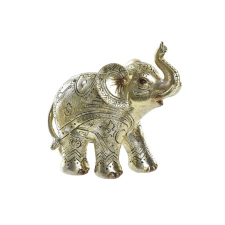 Statua Decorativa DKD Home Decor Elefante Dorato Resina (13 x 6 x 13 cm)