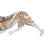 Statua Decorativa DKD Home Decor Arancio Bianco Leopardo Resina (37 x 10 x 13 cm)