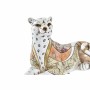 Statua Decorativa DKD Home Decor Arancio Bianco Leopardo Resina (24 x 10 x 12 cm)