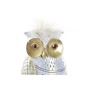 Statua Decorativa DKD Home Decor Gufo Dorato Bianco Resina Tradizionale (6,5 x 7 x 13 cm)