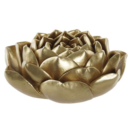 Statua Decorativa DKD Home Decor Fiore Dorato Resina (18 x 18,5 x 7,2 cm)