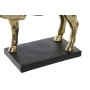 Statua Decorativa DKD Home Decor Cavallo Nero Dorato Resina (29 x 9 x 25 cm)