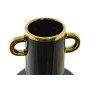 Vaso DKD Home Decor Porcellana Nero Dorato Bicolore Moderno (15 x 15 x 29 cm)