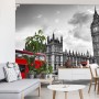 Carta Da Parati Londra Bianco E Nero- Dimensione: 360x240 cm