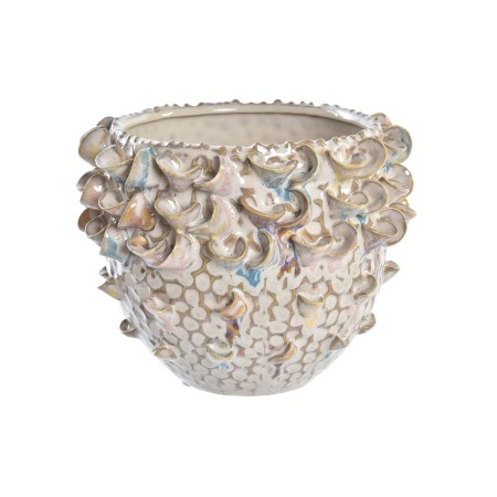 Vaso DKD Home Decor Porcellana Marrone Mediterraneo (17 x 17 x 13 cm)