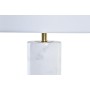 Lampada da tavolo DKD Home Decor Dorato Bianco 220 V 50 W Moderno (41 x 41 x 76 cm)