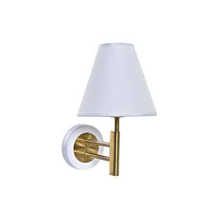 Lampada da Parete DKD Home Decor 25W Dorato Metallo Poliestere Bianco 220 V (19 x 25 x 30 cm)