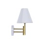 Lampada da Parete DKD Home Decor 25W Dorato Metallo Poliestere Bianco 220 V (19 x 25 x 30 cm)