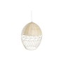 Lampadario DKD Home Decor Metallo Bianco Marrone Chiaro Rattan 50 W (30 x 30 x 38 cm)