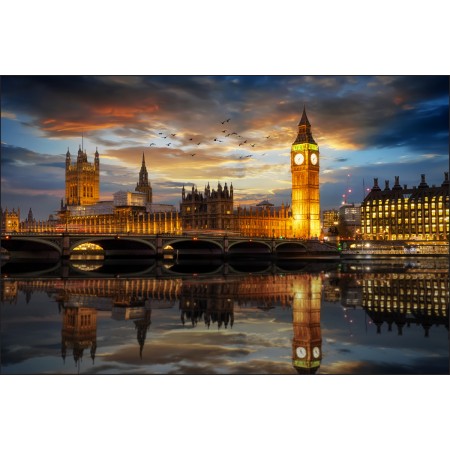 Carta Da Parati Londra Di Notte- Dimensione: 360x240 cm