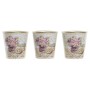 Set di Vasi DKD Home Decor Beige Rosa PVC (38 x 12 x 14 cm) (3 Pezzi)