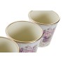 Set di Vasi DKD Home Decor Beige Rosa PVC (38 x 12 x 14 cm) (3 Pezzi)