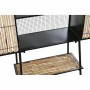 Credenza DKD Home Decor Nero Naturale Metallo Rattan (65 x 35 x 130,5 cm)