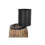 Vaso DKD Home Decor Naturale Nero Metallo Rattan (40 x 40 x 82 cm)