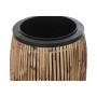 Vaso DKD Home Decor Naturale Nero Metallo Rattan (40 x 40 x 82 cm)