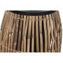 Vaso DKD Home Decor Naturale Nero Metallo Rattan (31 x 31 x 55 cm)