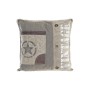 Cuscino DKD Home Decor Grigio Poliestere Pelle Stella Alluminio Bianco Vintage (45 x 15 x 45 cm)