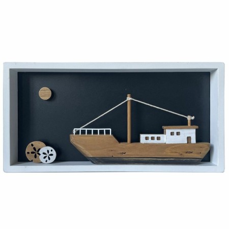 Statua Decorativa DKD Home Decor Legno Bianco (40 x 3.5 x 20 cm)