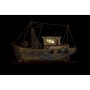 Statua Decorativa DKD Home Decor LED Legno di paulownia Barco (40 x 5 x 24 cm)