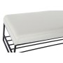 Banca Piedi Letto DKD Home Decor Nero Beige Poliestere Ferro (80 x 36 x 35 cm)