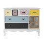 Credenza DKD Home Decor Cristallo Nero Legno Bianco Giallo Blu cielo (103 x 36 x 83 cm)