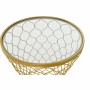 Tavolo aggiuntivo DKD Home Decor Cristallo Dorato Metallo (46 x 46 x 65 cm)