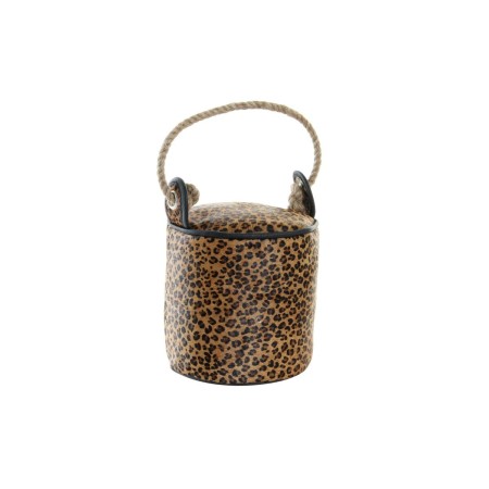 Fermaporta DKD Home Decor Leopardo Pelle (19 x 19 x 19 cm)