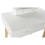 Toeletta DKD Home Decor Specchio Naturale Bianco Legno MDF (75 x 40 x 129 cm)