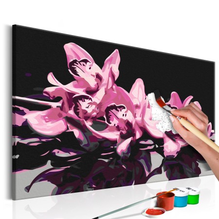 Quadro fai da te - Pink Orchid (Black Background)