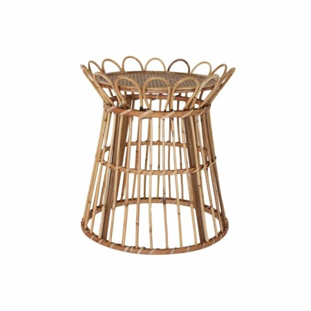 Tavolo aggiuntivo DKD Home Decor Cristallo Marrone Rattan Tropicale (42 x 42 x 45 cm)