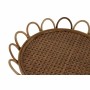 Tavolo aggiuntivo DKD Home Decor Cristallo Marrone Rattan Tropicale (42 x 42 x 45 cm)