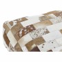 Cuscino DKD Home Decor Da terreno Poliestere Pelle Alluminio Multicolore Coloniale (60 x 60 x 20 cm)