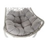 Poltrona da giardino DKD Home Decor Metallo Poliestere rattan sintetico Grigio chiaro (82 x 75 x 125 cm) (82 x 75 x 125 cm)