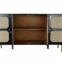 Credenza DKD Home Decor Nero Naturale Rattan Legno di mango (150 x 40 x 78 cm)