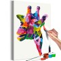 Quadro fai da te - Colourful Giraffe