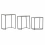 Set di 3 Tavolini DKD Home Decor Argentato Nero Metallo Alluminio Moderno (50,5 x 28,5 x 59 cm) (1) (3 pcs) (3 Unità)