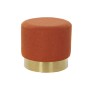 Poggiapiedi DKD Home Decor Dorato Metallo Terracotta Microfibra (45 x 45 x 40 cm)