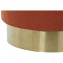 Poggiapiedi DKD Home Decor Dorato Metallo Terracotta Microfibra (45 x 45 x 40 cm)