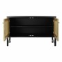 Credenza DKD Home Decor Nero Abete Naturale Rattan (120 x 38 x 76 cm)