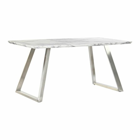 Tavolo da Pranzo DKD Home Decor Acciaio Bianco Legno MDF (160 x 90 x 76 cm)