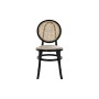 Sedia da Sala da Pranzo DKD Home Decor Nero Beige Rattan Vintage Olmo (43 x 43 x 89 cm)