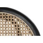 Sedia da Sala da Pranzo DKD Home Decor Nero Beige Rattan Vintage Olmo (43 x 43 x 89 cm)