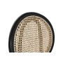 Sedia da Sala da Pranzo DKD Home Decor Nero Beige Rattan Vintage Olmo (43 x 43 x 89 cm)