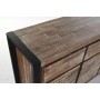 Credenza DKD Home Decor Naturale Nero Metallo Acacia (140 x 40 x 85 cm)