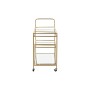 Carrello da Portata DKD Home Decor Specchio Dorato Metallo (71 x 35 x 75,5 cm)